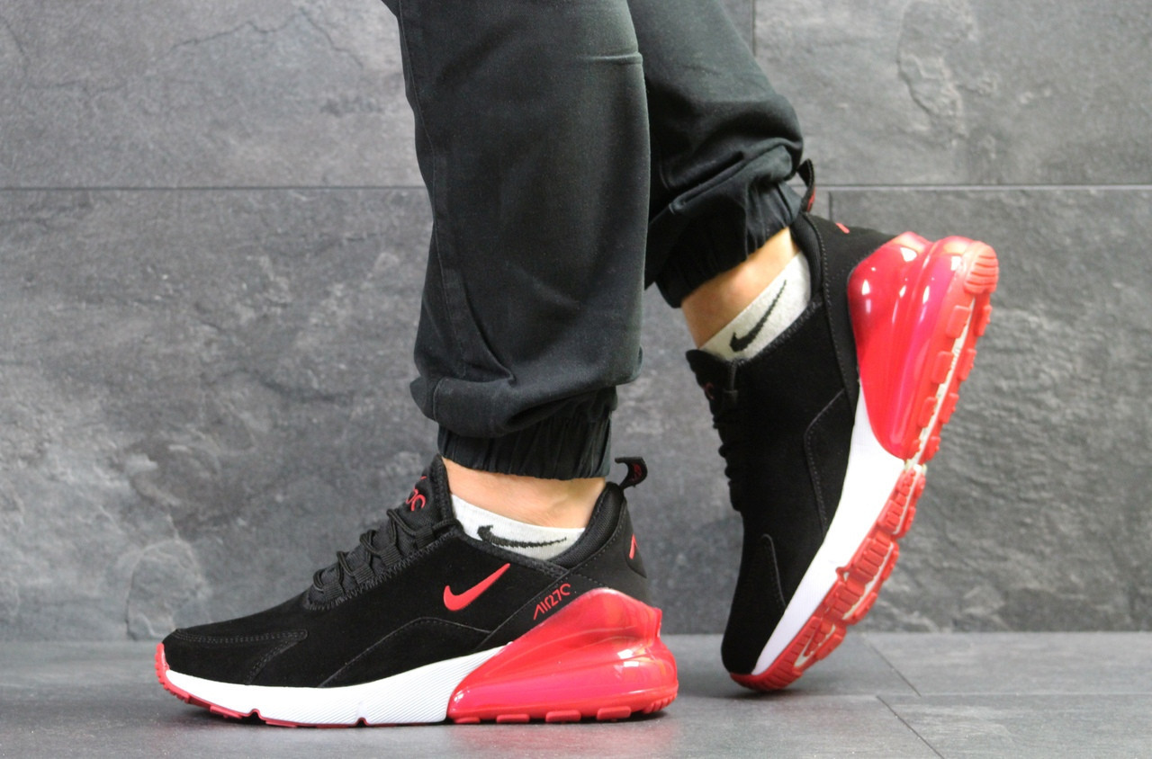 

Мужские кроссовки в стиле Nike Air Max 270 Black/Red, черные 43(27,5 см), размеры:43,45