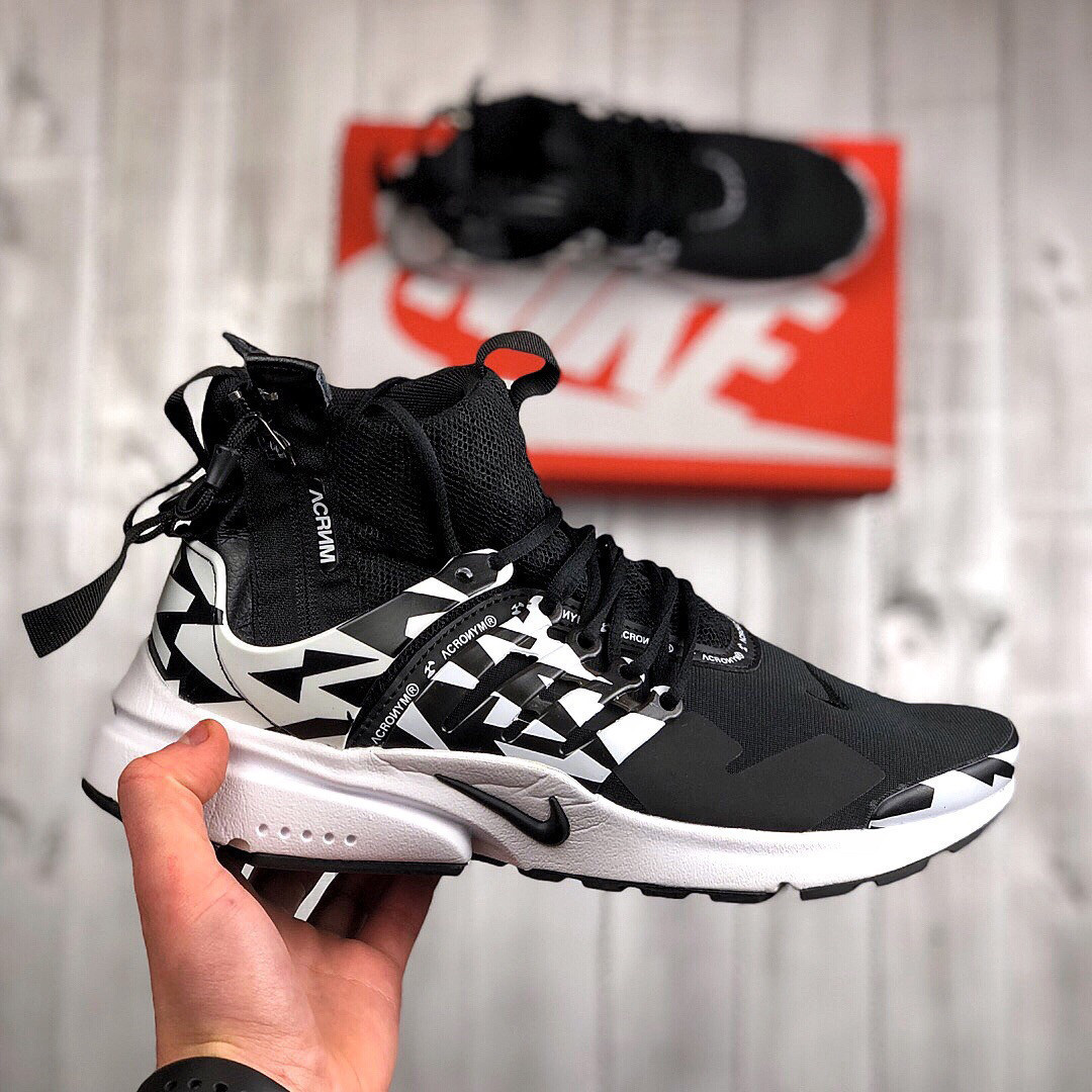 

Мужские кроссовки в стиле Nike Presto X Acronym Black/White, черные 41(26 см), последний размер