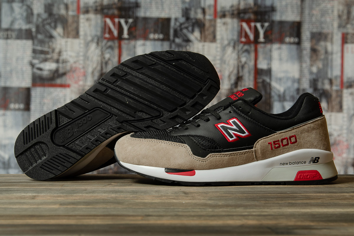 

Мужские кроссовки в стиле New Balance 1500, замша, текстиль, черные с белым 42(26,5 см), размеры:42,43,45