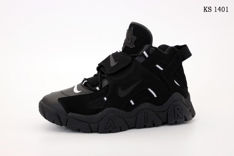 

Мужские кроссовки в стиле Nike Air Barrage Mid, кожа, черные 44(28 см), размеры:41,42,43,44,45