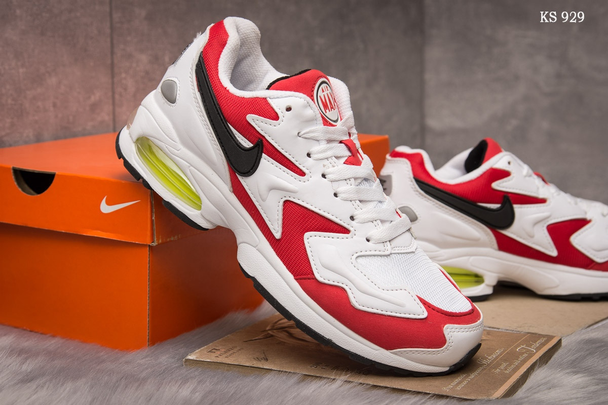 

Мужские кроссовки в стиле Nike Air Max2, белые с красным 42(26,5 см), размеры:42,43,45