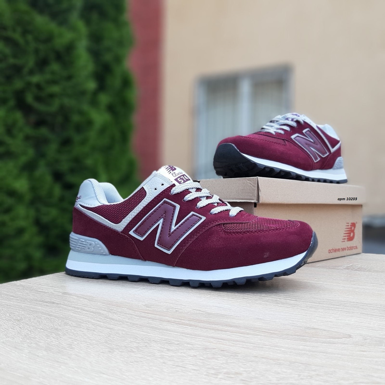 

Мужские кроссовки в стиле New Balance 574, замша, сетка, бордовые, 45 (28,5 см), размеры:41,42,44,45