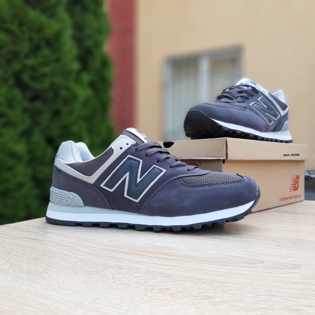 

Мужские кроссовки в стиле New Balance 574, замша, сетка, серые, 42 (26,5 см), размеры:41,42,43,44,45