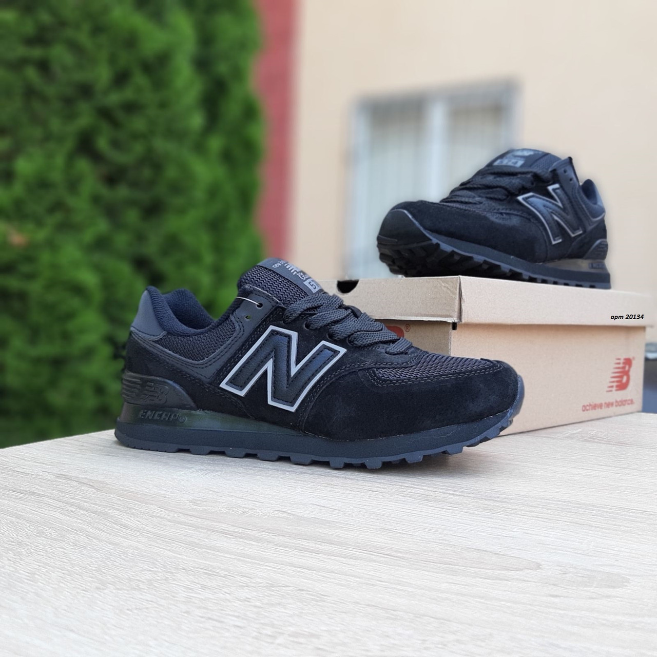 

Женские кроссовки в стиле New Balance 574, замша, текстиль, черные, 38 (24 см), размеры:36,38,39,41