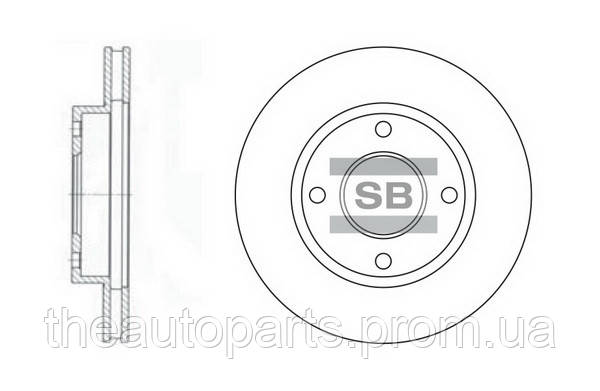 

Тормозной диск Nissan Almera Classic B10 2006- Hi-Q SD4225 передний