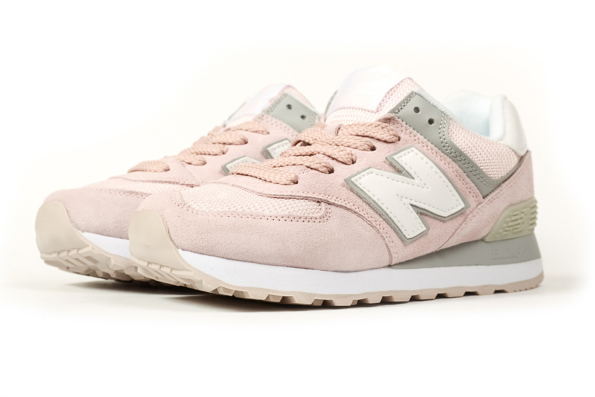 

Женские кроссовки в стиле New Balance 574, замша, текстиль, розовые 40(25 см), последний размер