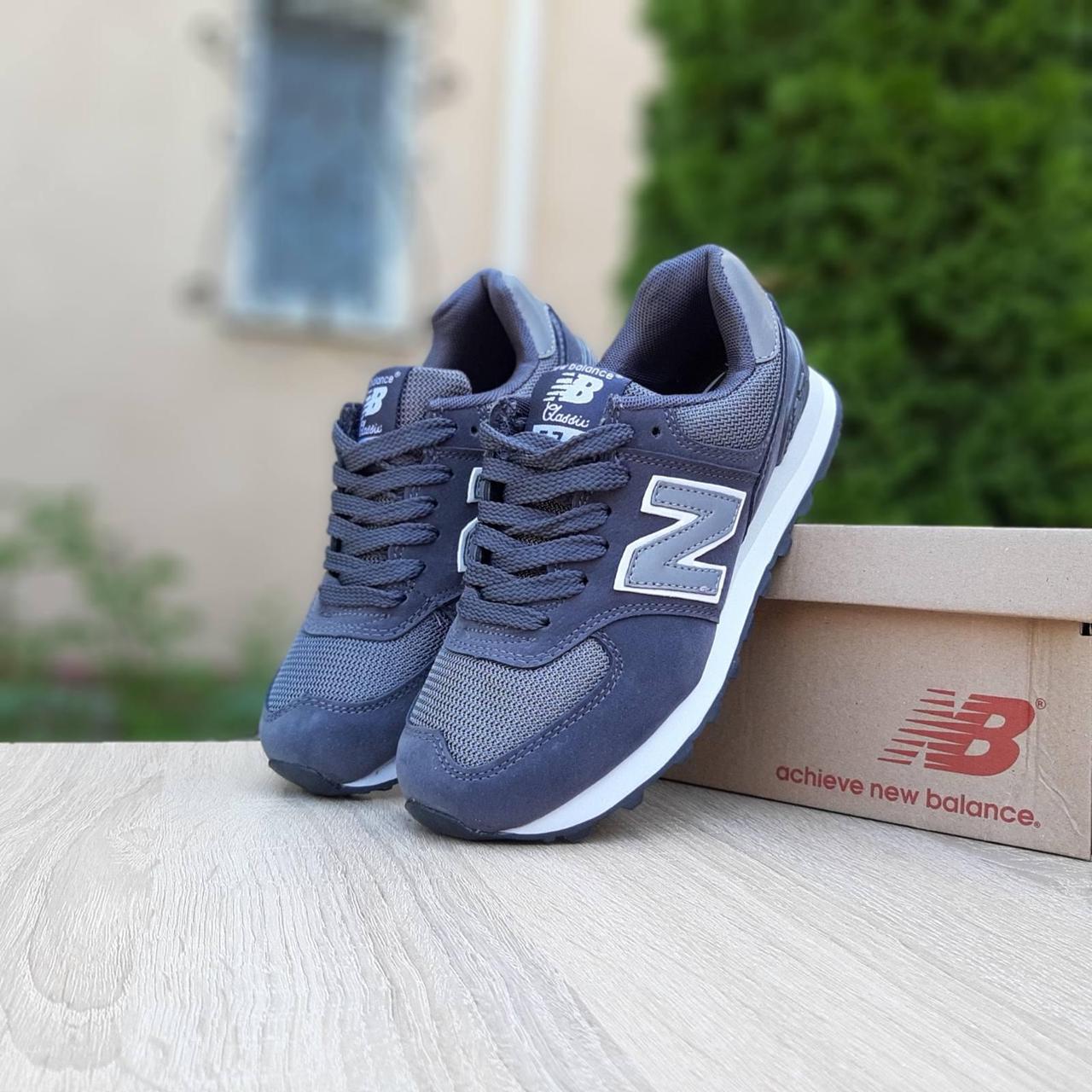 

Женские кроссовки в стиле New Balance 574, замша, сетка, серые, 37 (23,5 см), размеры:36,37,38,39,41