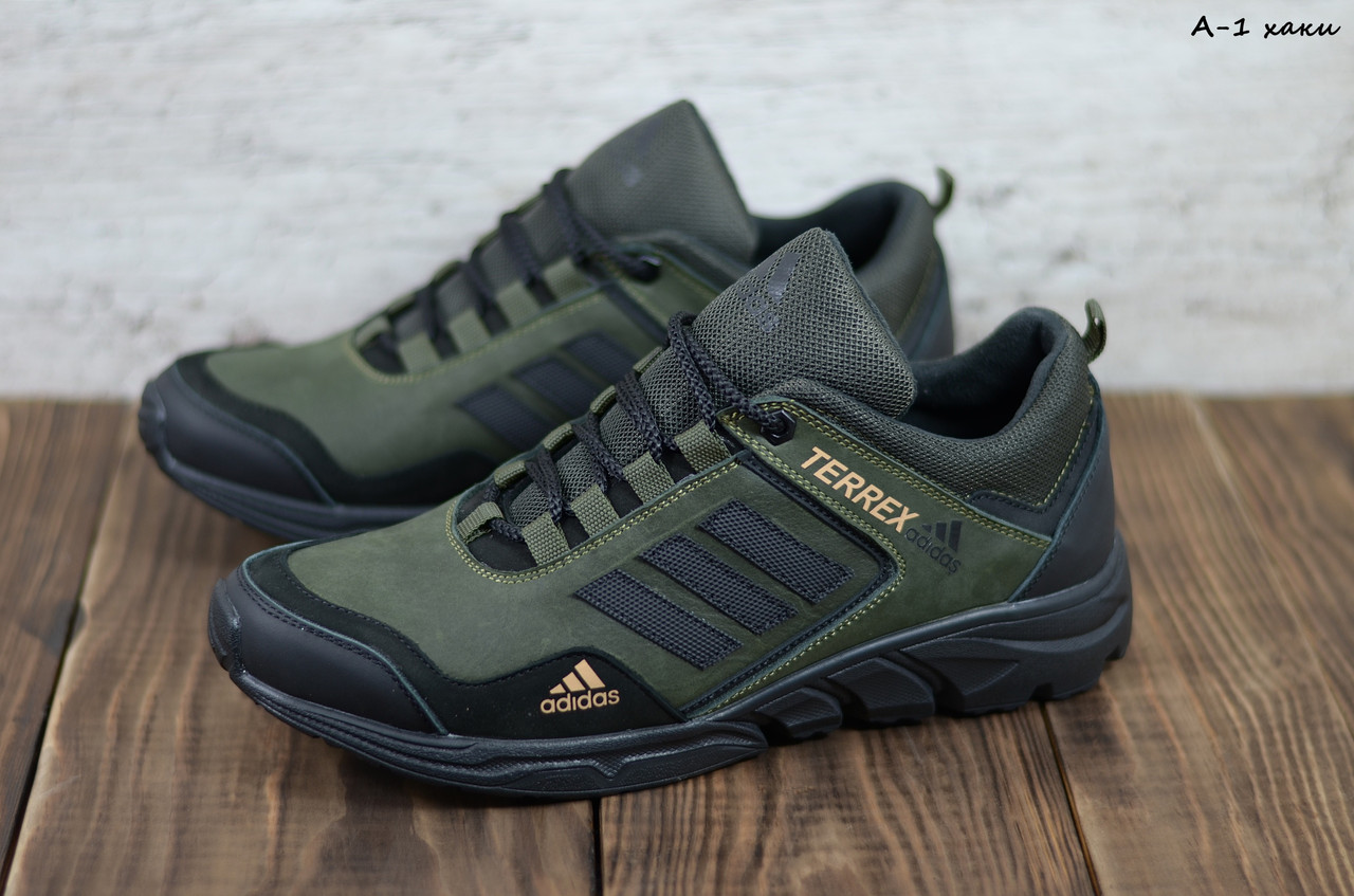 

Мужские кроссовки в стиле Adidas Terrex, кожа, хаки 45 (30 см), размеры:40,43,45