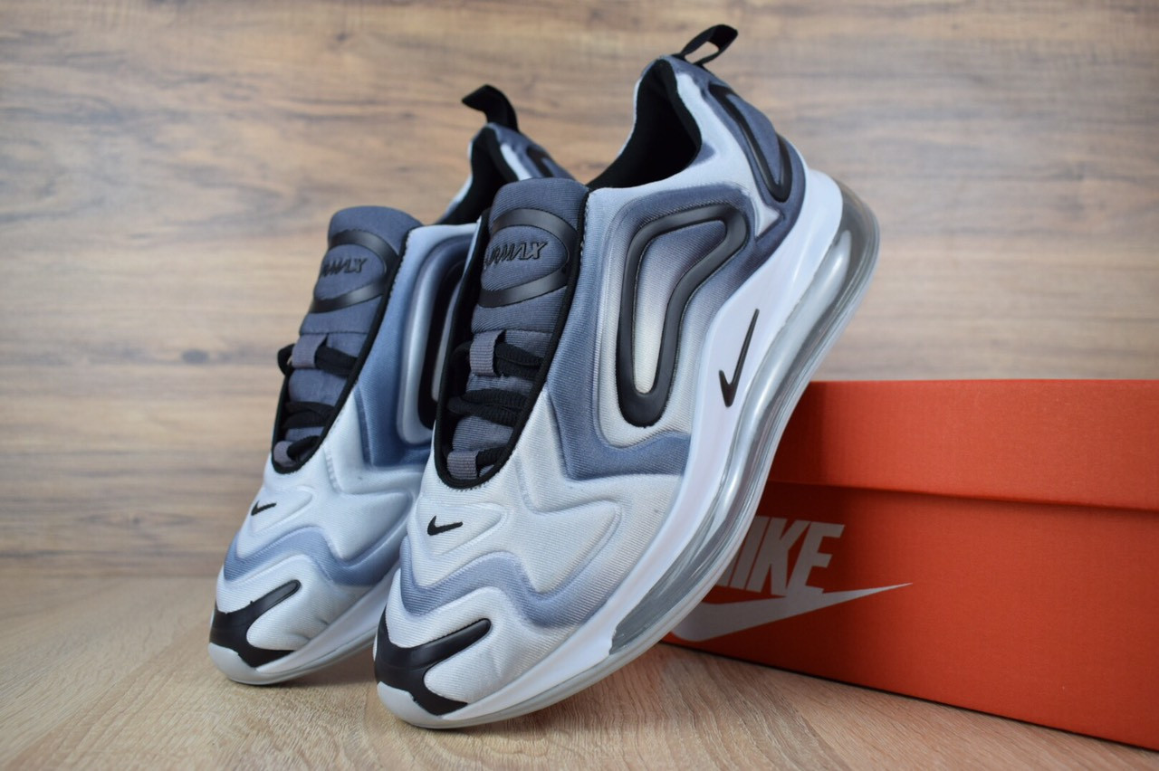 

Мужские кроссовки в стиле Nike Air Max 720, серые с черным 44(28 см), размеры:43,44,45