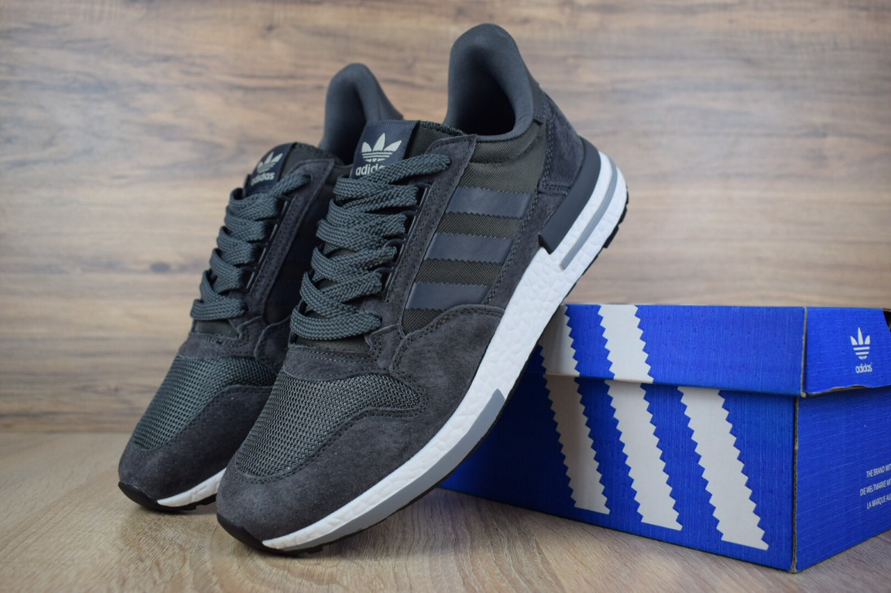 

Мужские кроссовки в стиле Adidas ZX 500, серые 44(28 см), последний размер