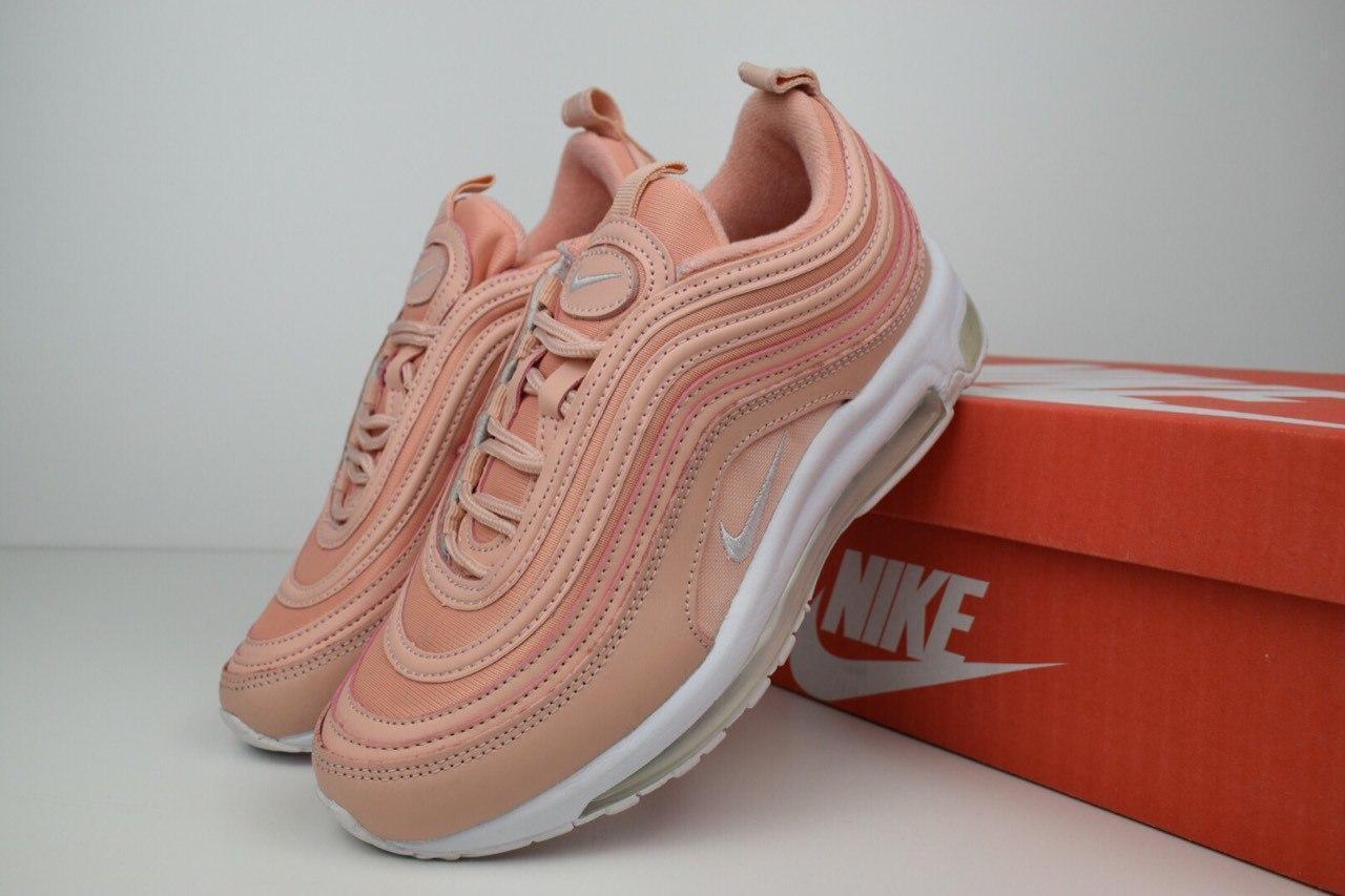 

Женские кроссовки в стиле Nike AirMax 97, пудра кожа/текстиль 41(26,5 см), последний размер