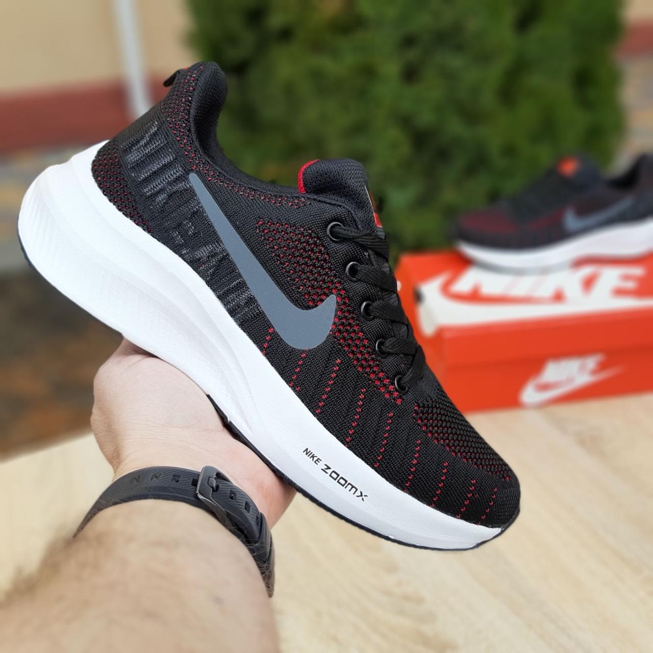 

Мужские кроссовки в стиле Nike ZOOM Pegasus, текстиль, черные с красным 42(26,5 см), размеры:42,44,45