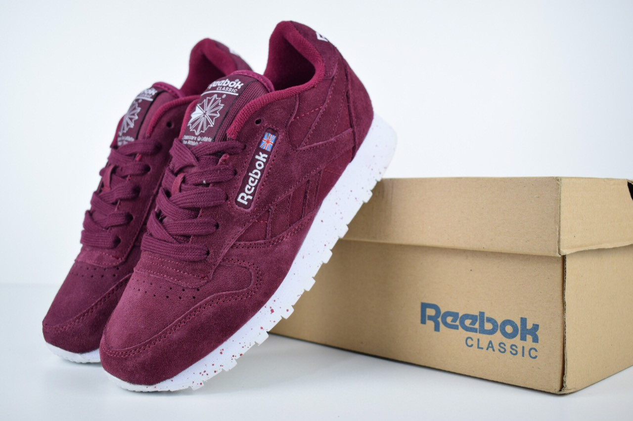 

Женские кроссовки в стиле Reebok, бордовые 40(25,5 см), последний размер