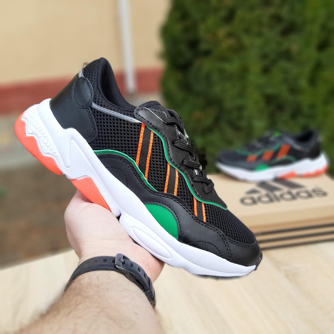 

Мужские кроссовки в стиле Adidas OZWEEGO, сетка, кожа, черные с зеленым 42(26,5 см), размеры:41,42,43,44,45,46