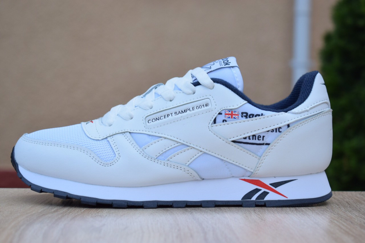 

Мужские кроссовки в стиле Reebok Concept Sample 001, кожа, сетка, белые 45(28,5 см), размеры:44,45,46