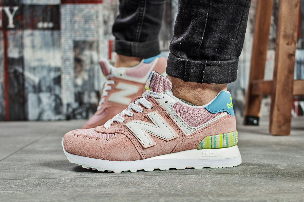 

Женские кроссовки в стиле New Balance 574, замша, текстиль, розовые 36(22,5 см), последний размер