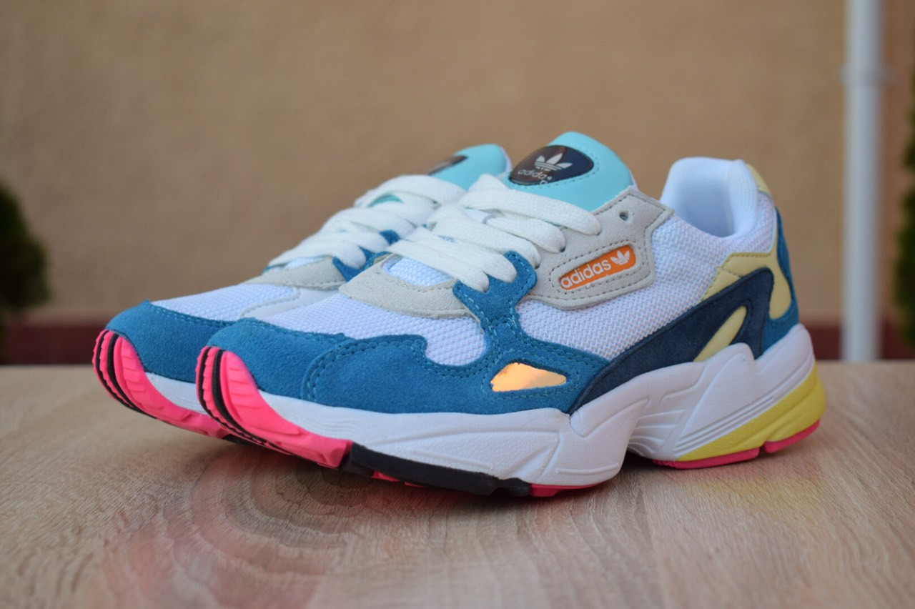 

Женские кроссовки в стиле Adidas Falcon, замша, сетка, разноцветные 40(25,5 см), последний размер