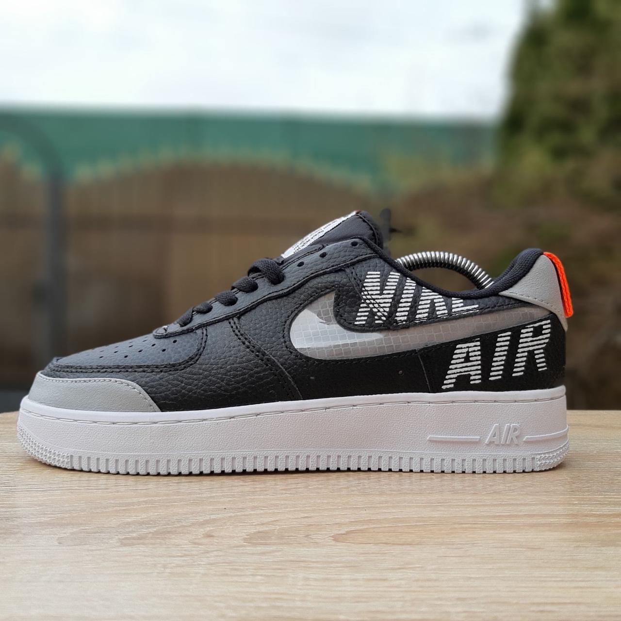 

Мужские кроссовки в стиле Nike Air Force 1' 07, кожа, черные с белым 45(28,5 см), последний размер