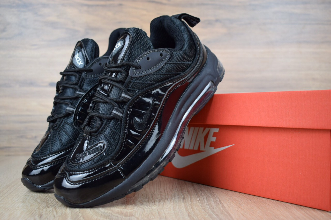 

Женские кроссовки в стиле Nike Air Max 98 Supreme, черные 37(24 см), размеры:36,37,38,39