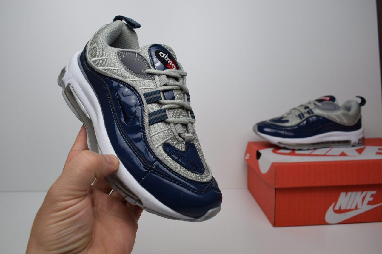 

Женские кроссовки в стиле Nike Air Max 98 Supreme, синие 37(24 см), размеры:37,38,39