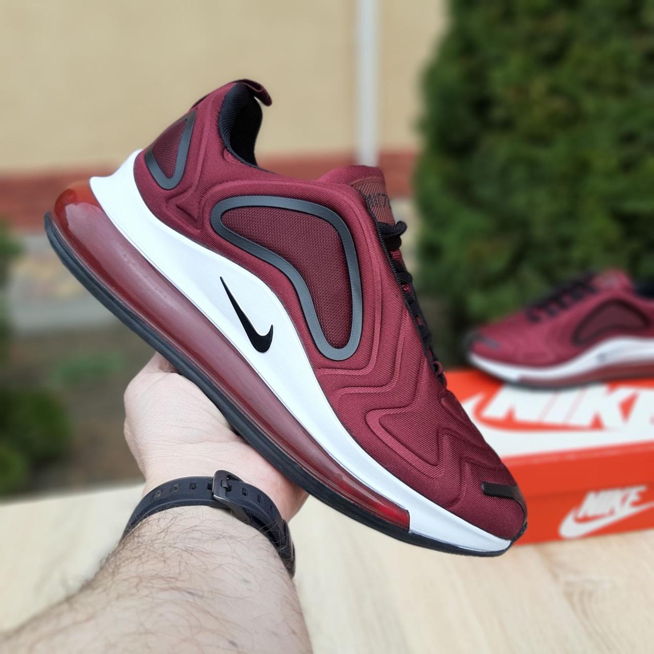 

Мужские кроссовки в стиле Nike Air Max 720, текстиль, Max Air, бордовые 42(26,5 см), размеры:42,44,45