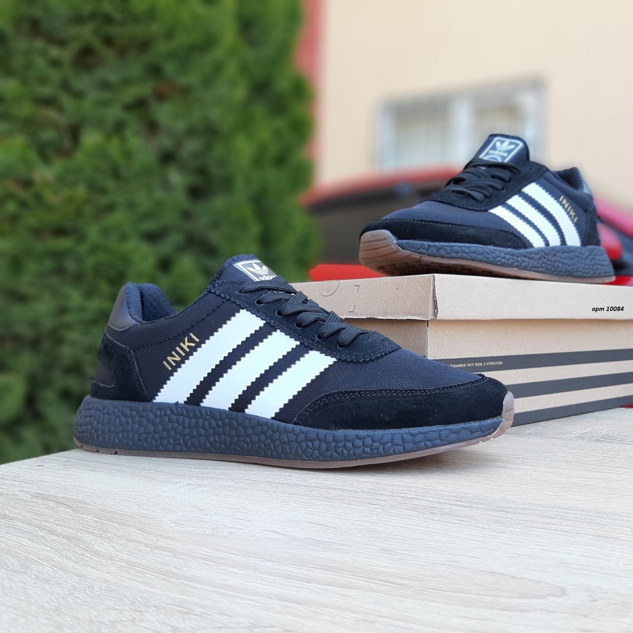 

Мужские кроссовки Adidas Iniki, замша, текстиль, черные с белым 45(28,5 см), размеры:43,44,45,46