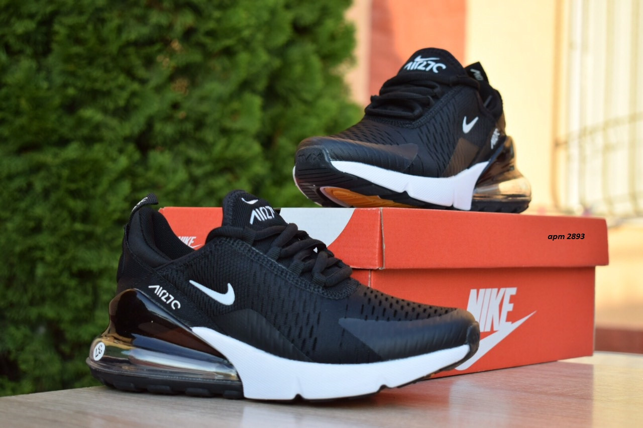 

Женские кроссовки в стиле Nike Air Max 270, сетка, черные с белым 36(23 см), размеры:36,38,39,41