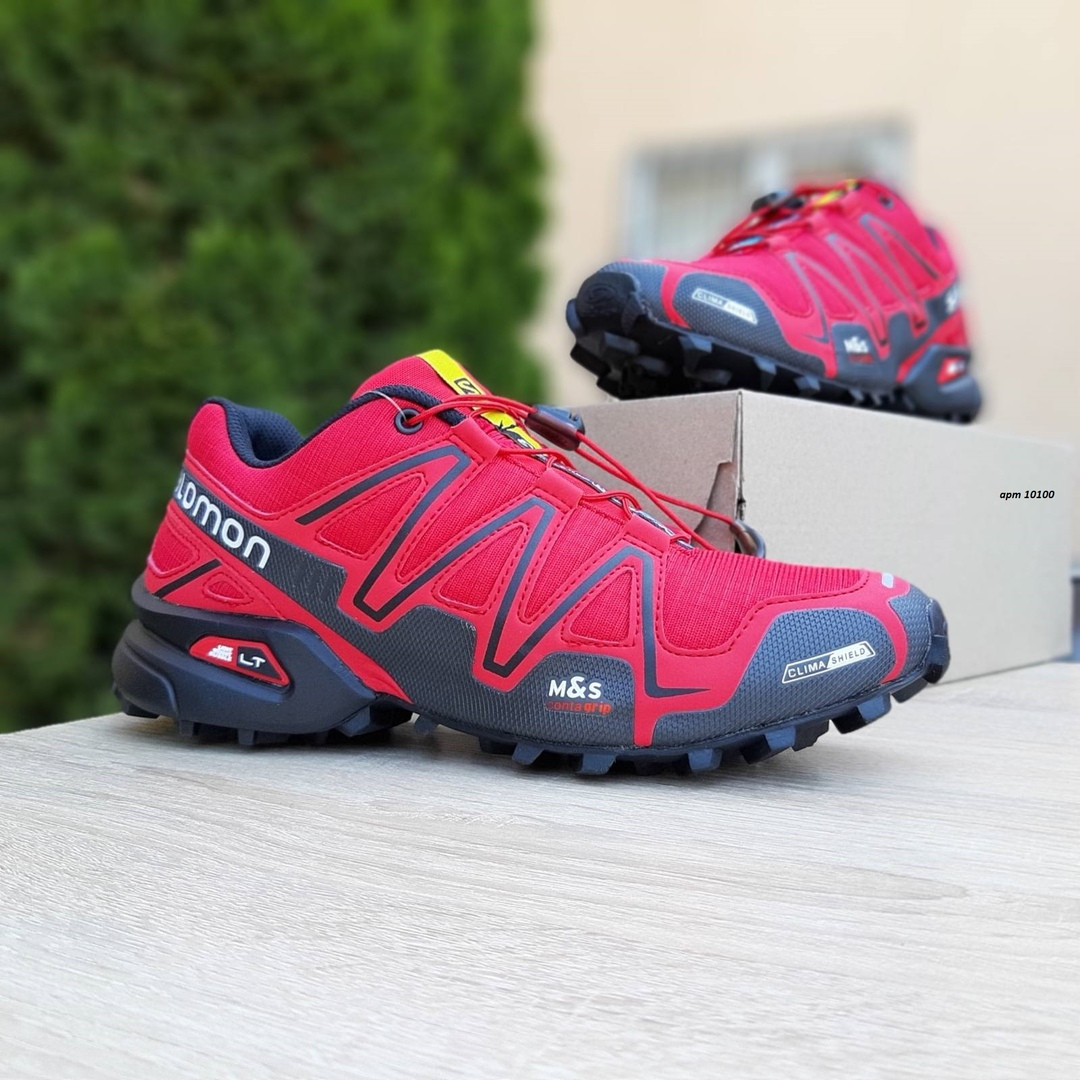 

Мужские кроссовки в стиле Salomon Speedcross 3, сетка, бордовые, 41р(25,5 см), размеры:41,42,43