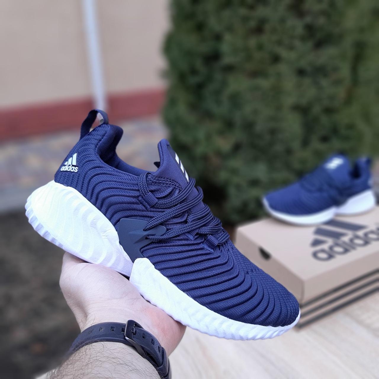 

Женские кроссовки в стиле Adidas Alphabounce Instinct, текстиль, синие с белым 39(25 см)