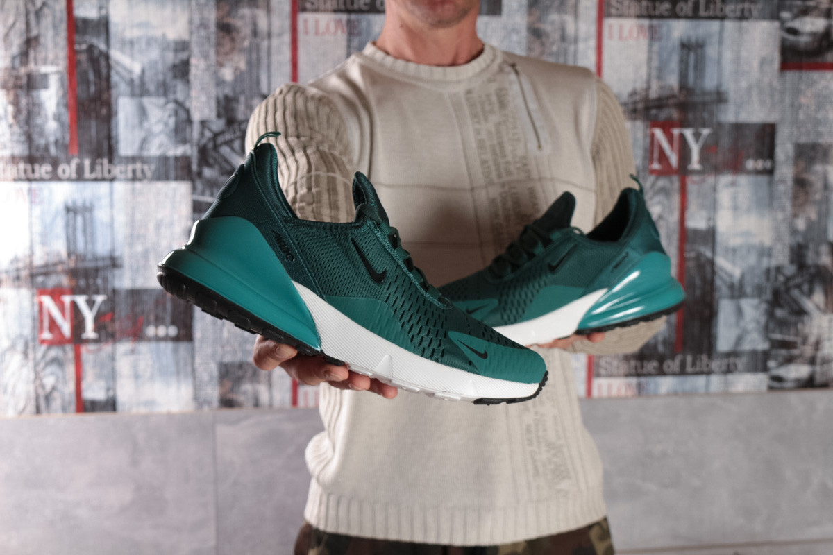 

Мужские кроссовки в стиле Nike Air 270, текстиль, зеленые 43(26 см), размеры:43,44