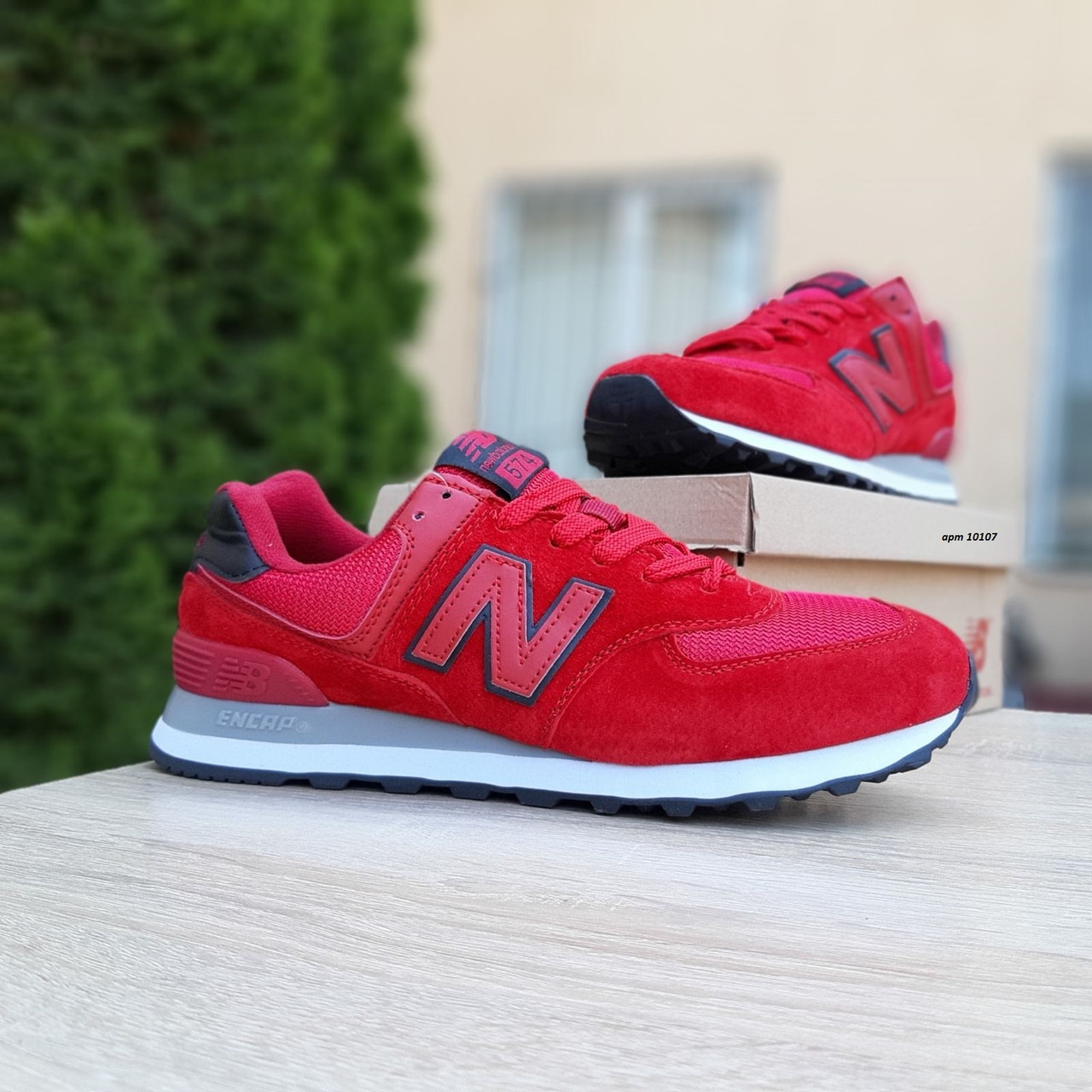 

Мужские кроссовки в стиле New Balance 574, замша, сетка, красные, 44р(28 см), размеры:41,42,43,44,45,46