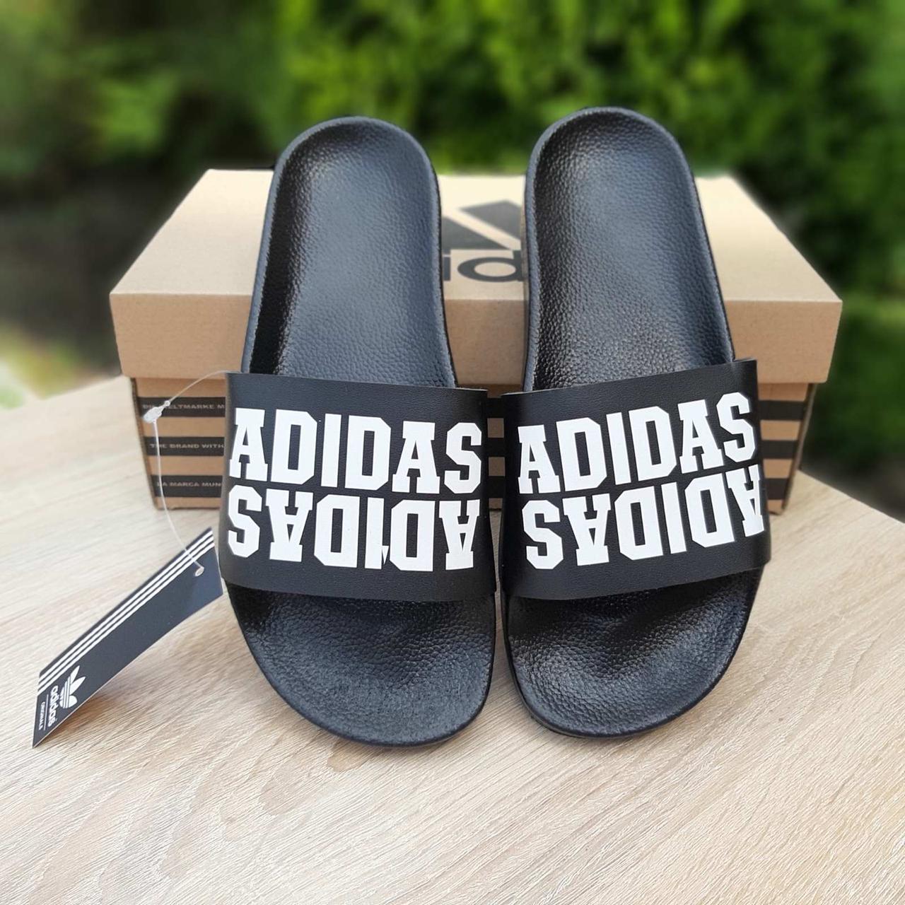 

Мужские шлепанцы в стиле Adidas, черные 42 (26,5 см), размеры:41,42,43,44,45