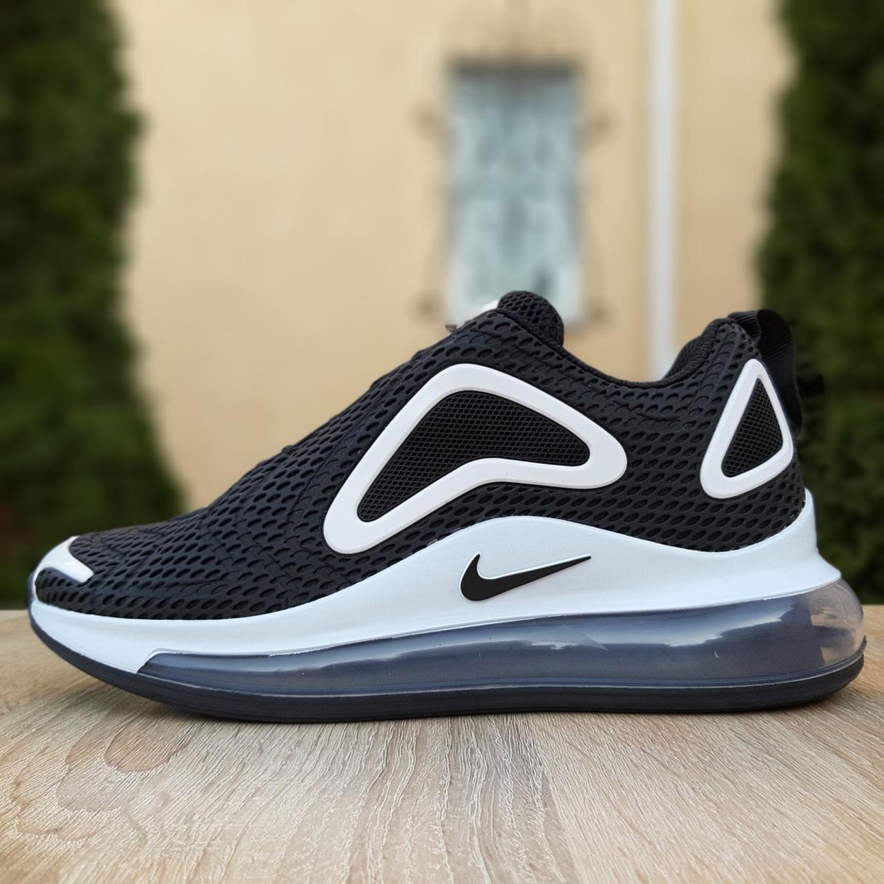 

Женские кроссовки в стиле Nike Air Max 720, резина, подушка Max Air, черные с белым 39(24,5 см)