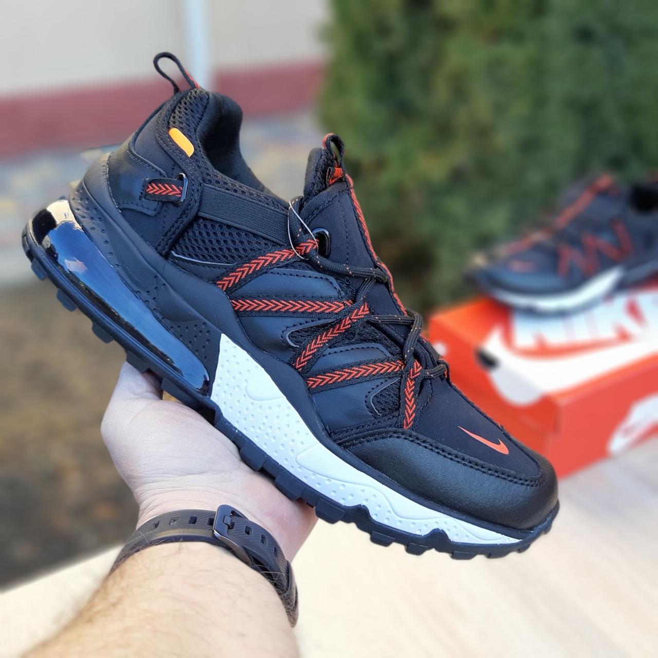 

Мужские кроссовки в стиле Nike Air Max 270 Bowfin, ткань, кожа, черные с красным 41(26 см)