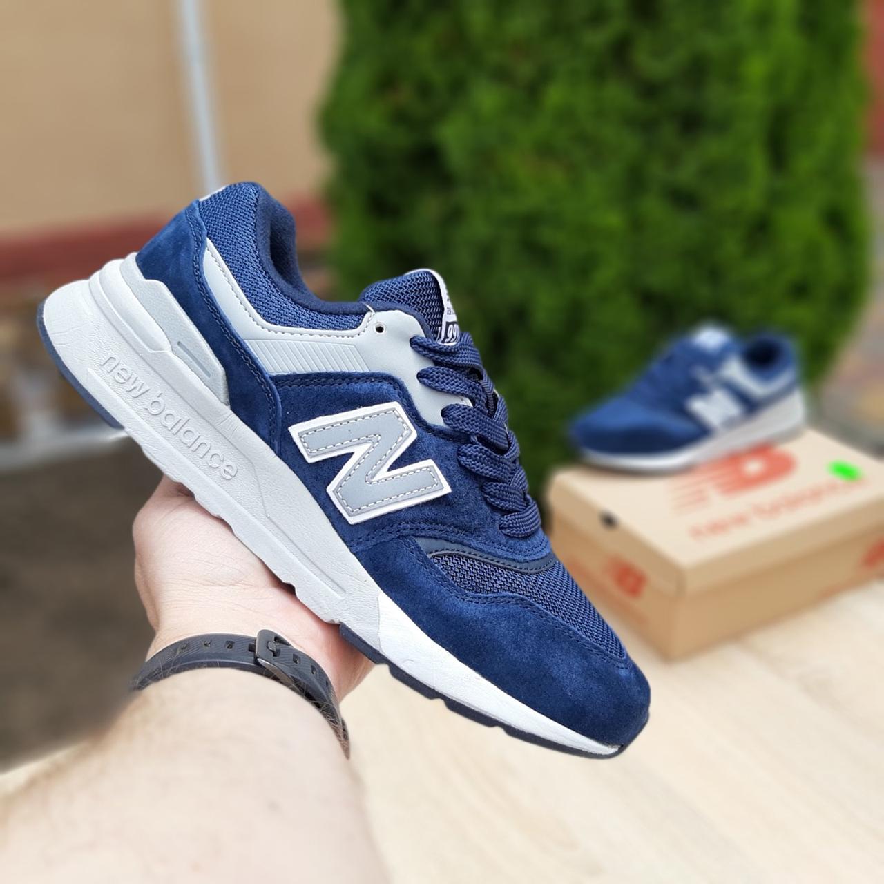 

Мужские кроссовки в стиле New Balance 997, замша, сетка, синие с серым 41(26 см), размеры:41,42,43,44,45