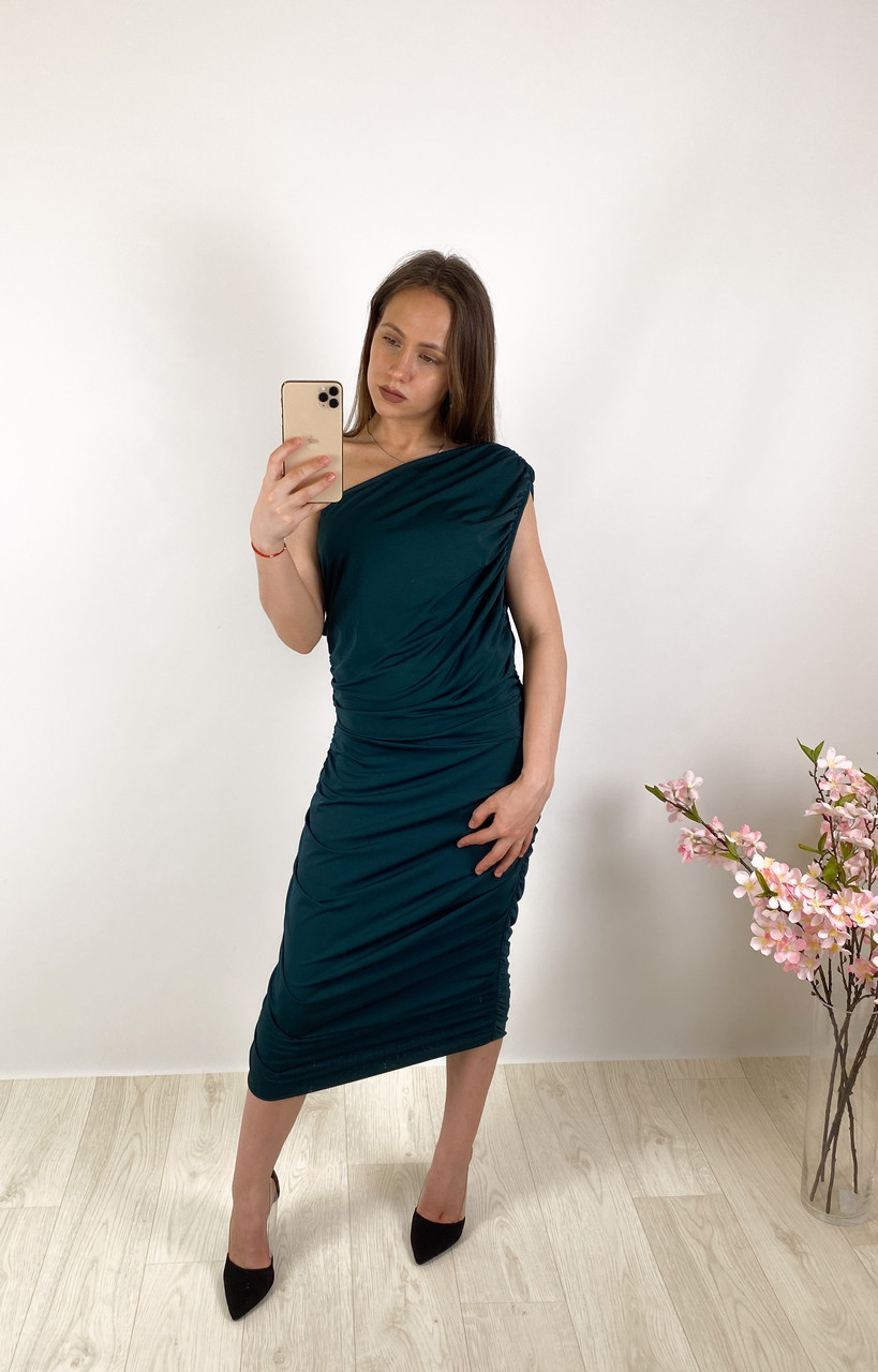 

Женское изумрудное платье миди PrettyLittleThing, оригинал, Великобритания, размер XL(Укр 46-48)