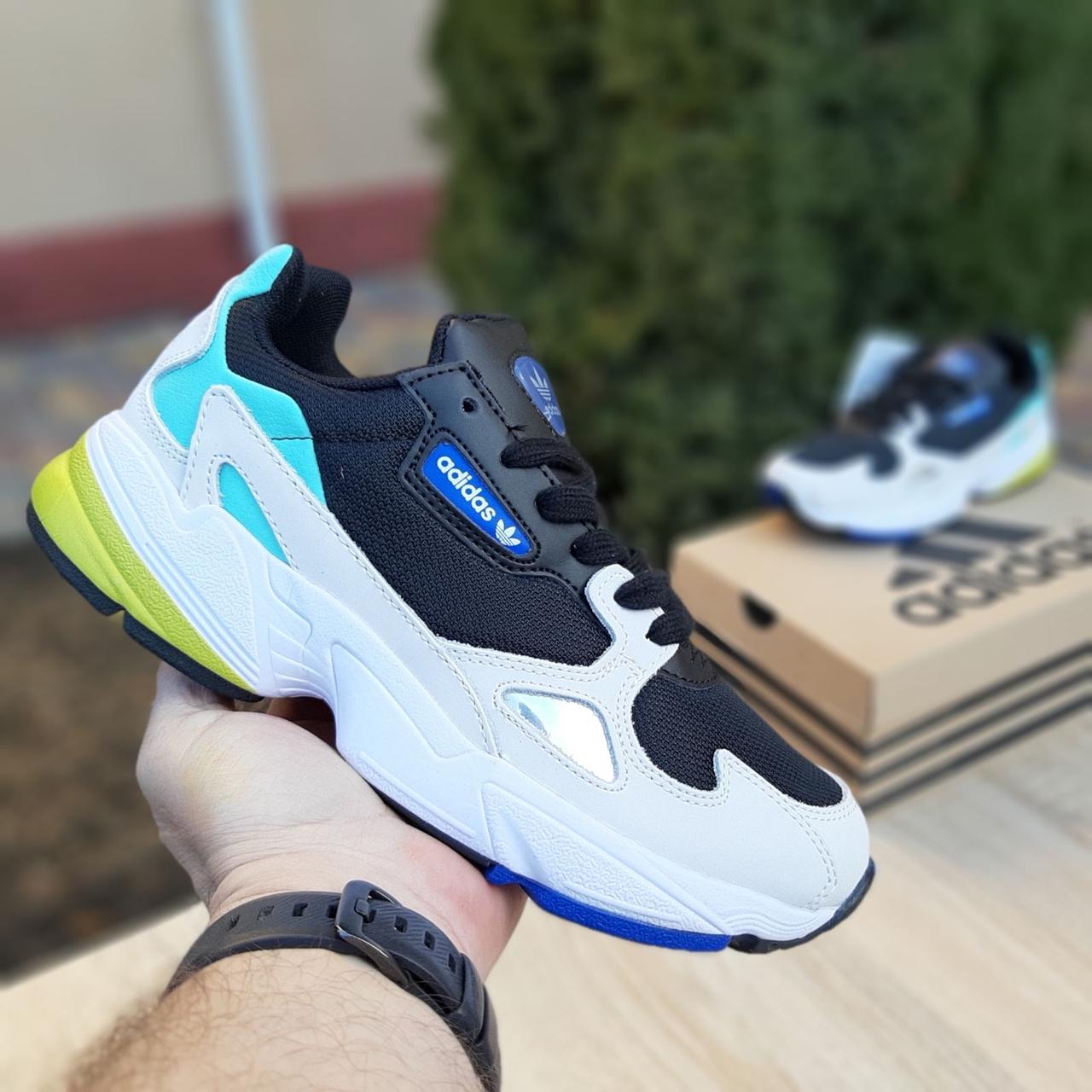 

Женские кроссовки в стиле Adidas Falcon, кожа, сетка, разноцветные 38(24 см), размеры:36,37,38,39