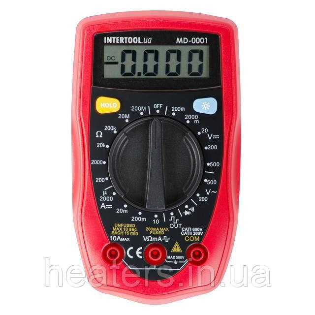 

Мультиметр цифровой INTERTOOL MD-0001