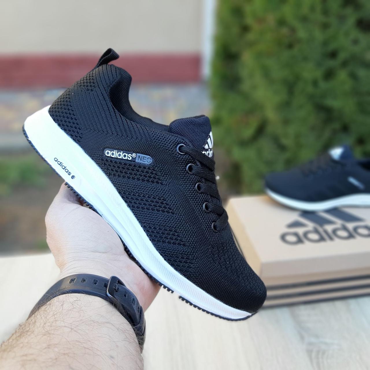 

Женские кроссовки Adidas NEO, текстиль, черные с белым 37(23 см), размеры:36,37,38,40,41