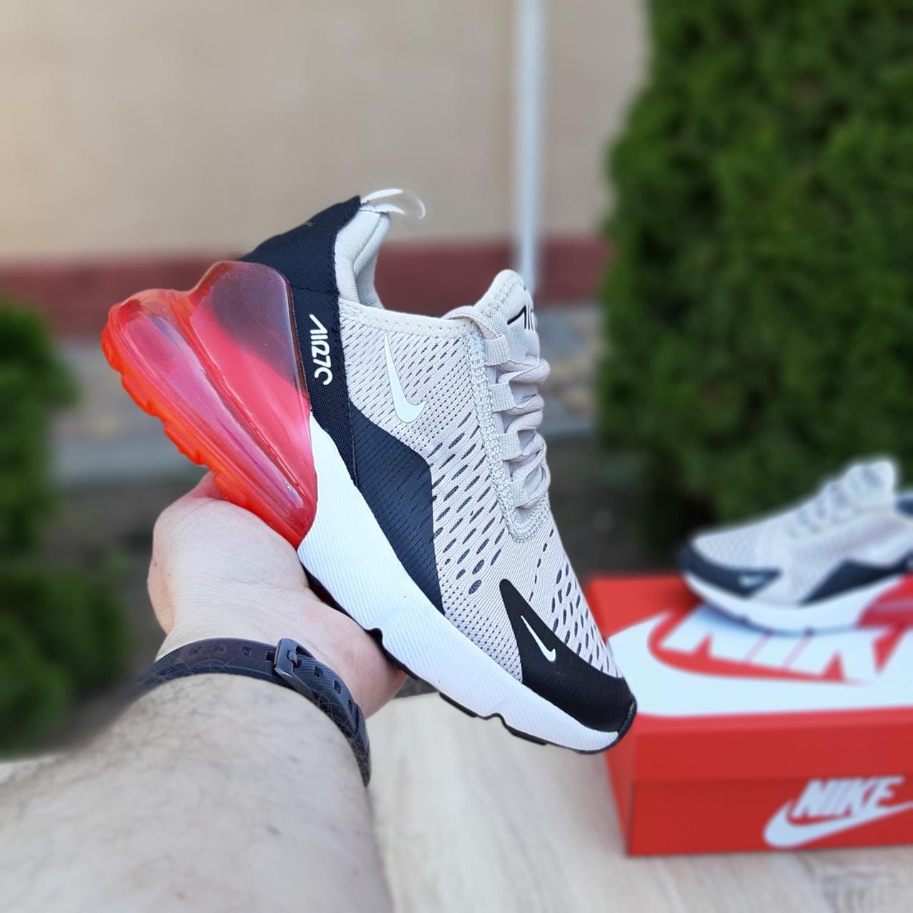 

Женские кроссовки в стиле Nike Air Max 270, сетка, Max Air, серые с черным, 36р(23 см), размеры:36,39