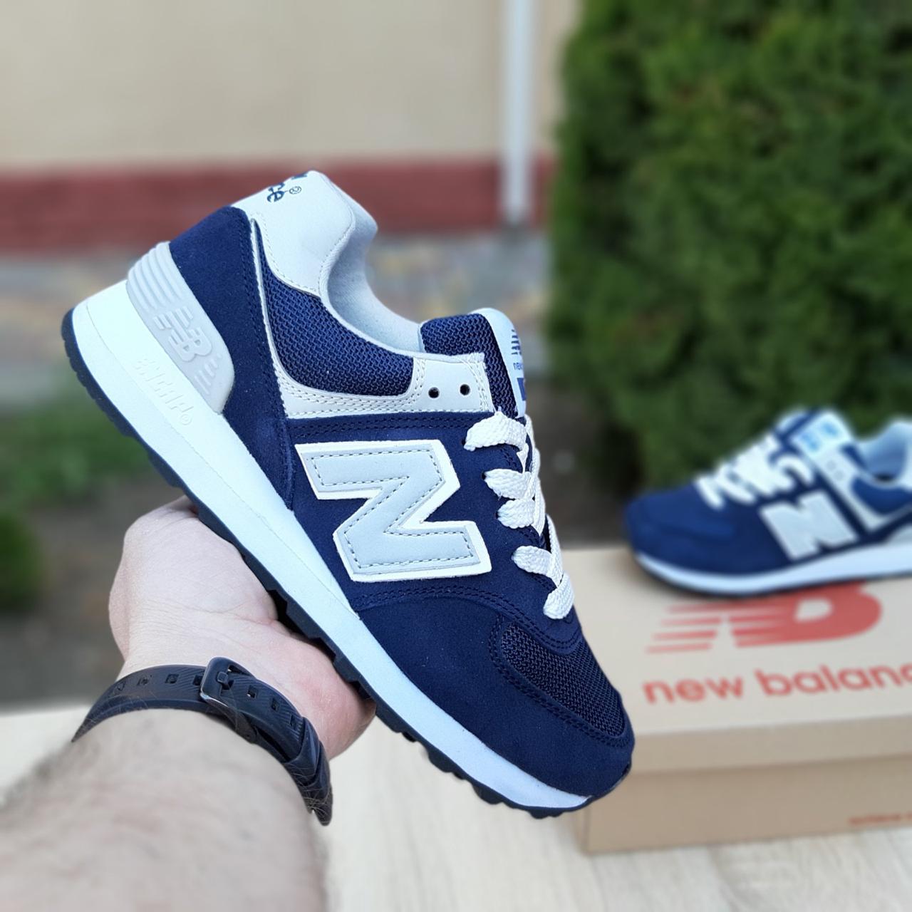 

Женские кроссовки в стиле New balance 574, замша, сетка, синие 38(24 см), размеры:38,39,40