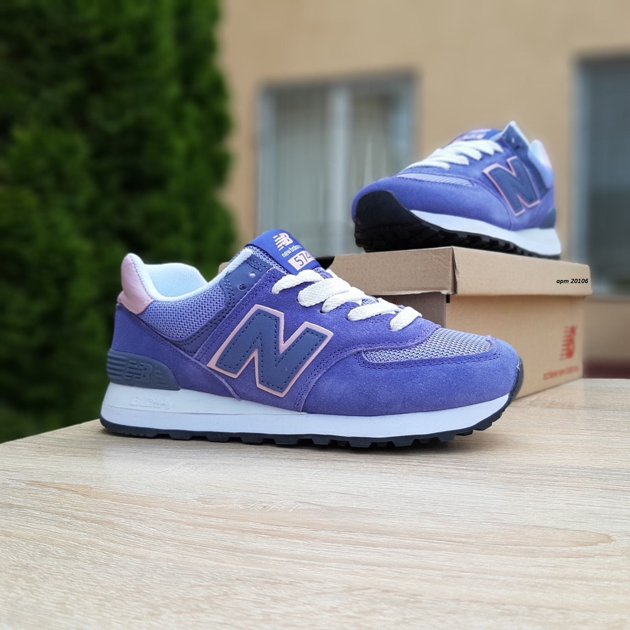 

Женские кроссовки в стиле New Balance 574, замша, сетка, фиолетовые, 40р(25,5 см), последний размер