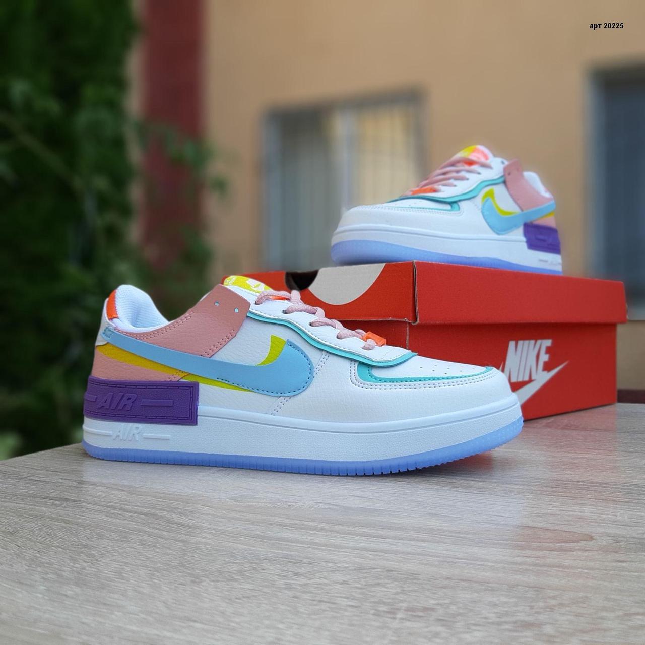 

Женские кроссовки в стиле Nike Air Force 1 Shadow, кожа, разноцветные 41 (25,5 см), размеры:38,39,40,41