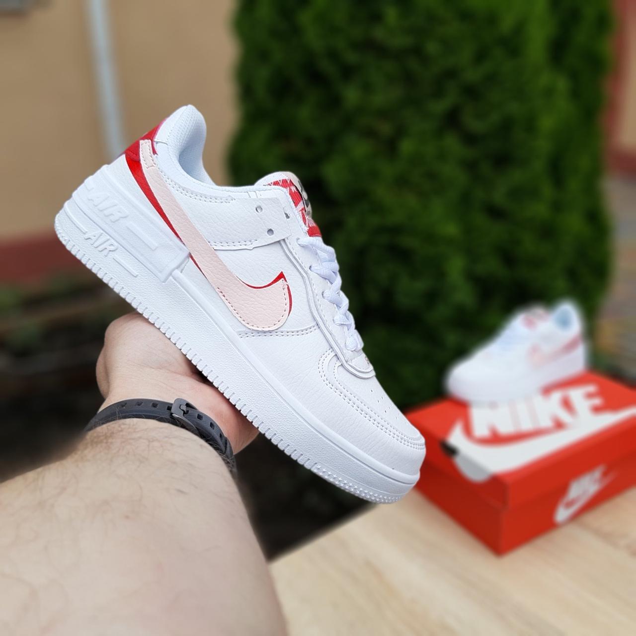 

Женские кроссовки в стиле Nike Air Force 1, кожа, белые 39(24,5 см), размеры:38,39,40