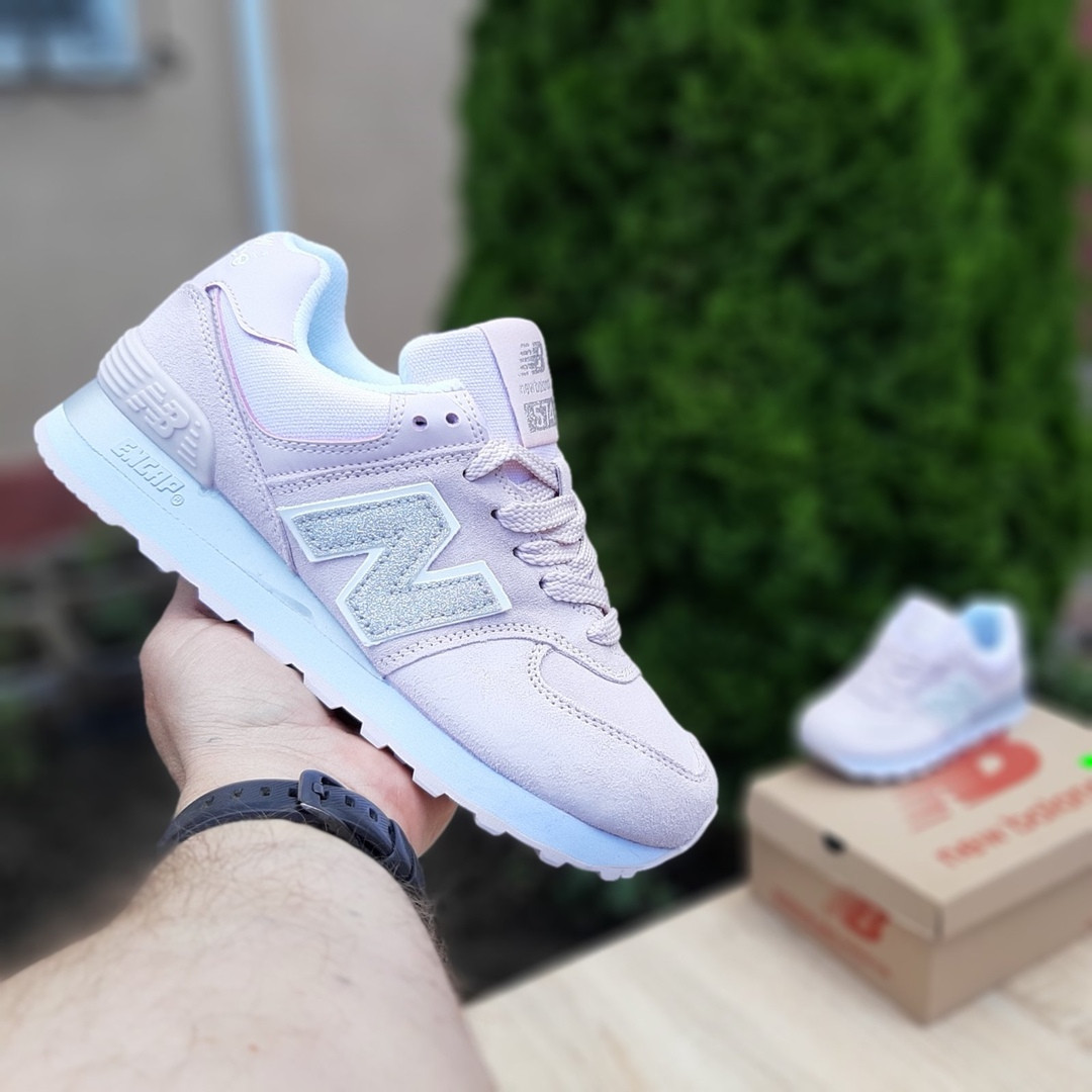 

Женские кроссовки в стиле New Balance 574, замша, розовые 40(25,5 см), размеры:38,39,40,41