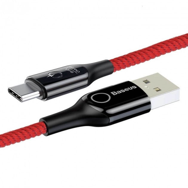 

Кабель Baseus C-shaped Cable For Type-C 3A 1M Red, Красный