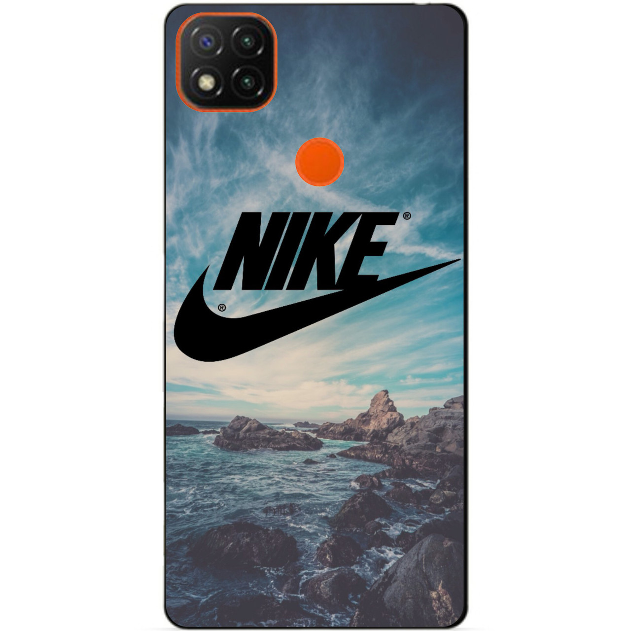 

Силиконовый бампер чехол для Xiaomi Redmi 9c с рисунком Nike, Разные цвета