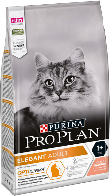 

Сухой корм для котов Purina Pro Plan Elegant с лососем 10 кг