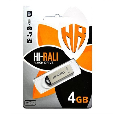 

Флеш-накопитель Usb 4Gb Hi-Rali Fit Series Silver