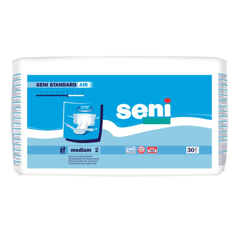 

Подгузники для взрослых seni standard air medium (30 шт.) #S/H